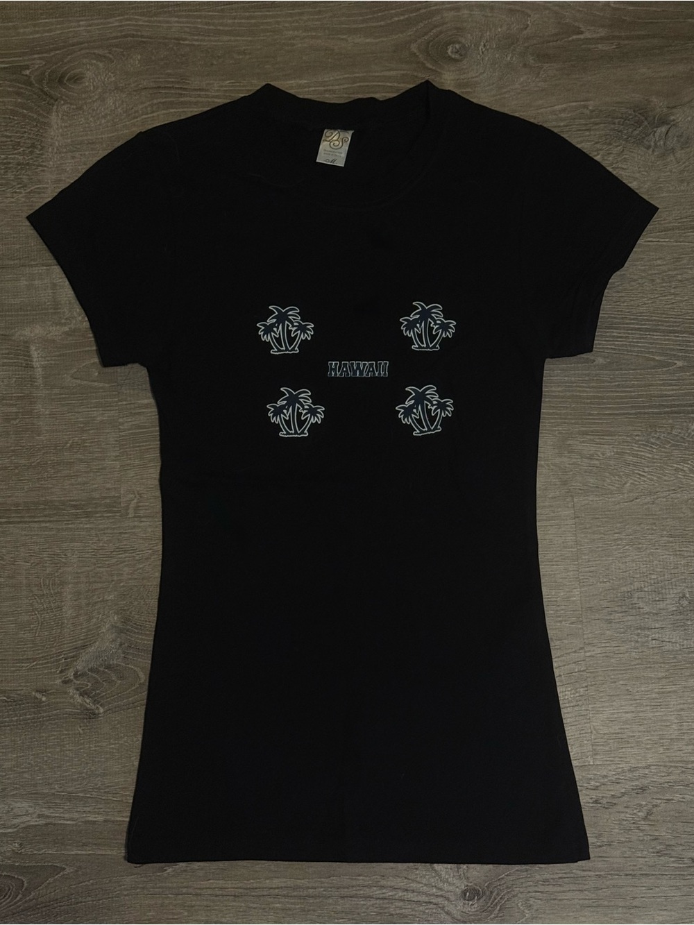 Hawaii Exclusive Palm Tree Black Shirt Top